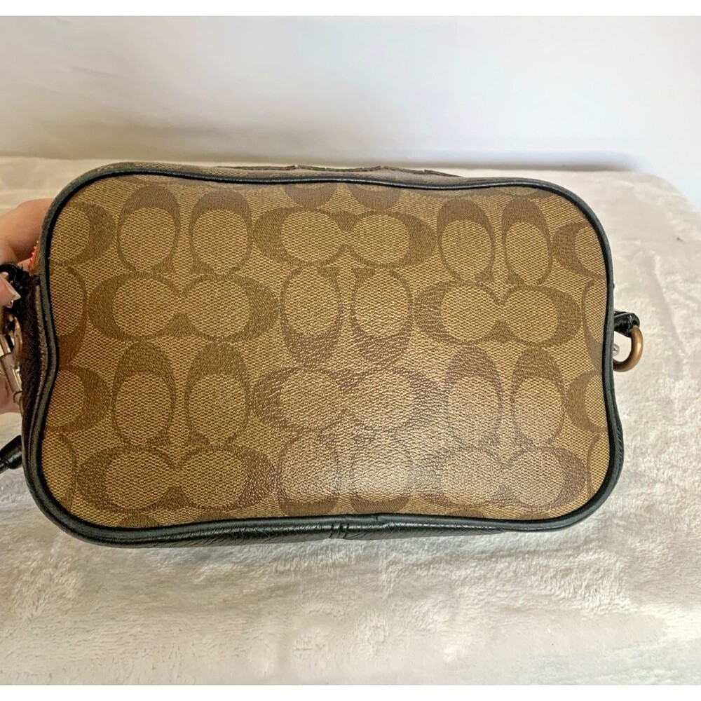 COACH Court Crossbody C5682 Signature Canvas  Vintage Rose Print Purse *READ* - Picture 2 of 16